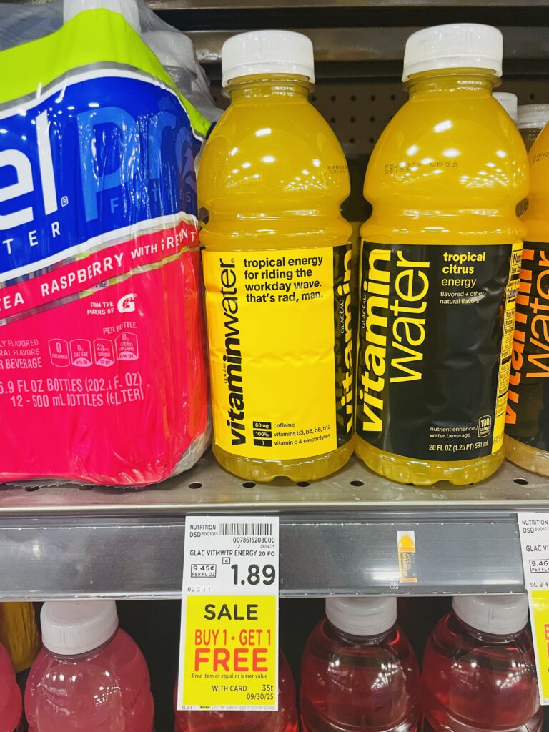 vitamin water kroger shelf image (1)