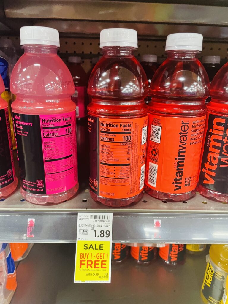 vitamin water kroger shelf image (1)