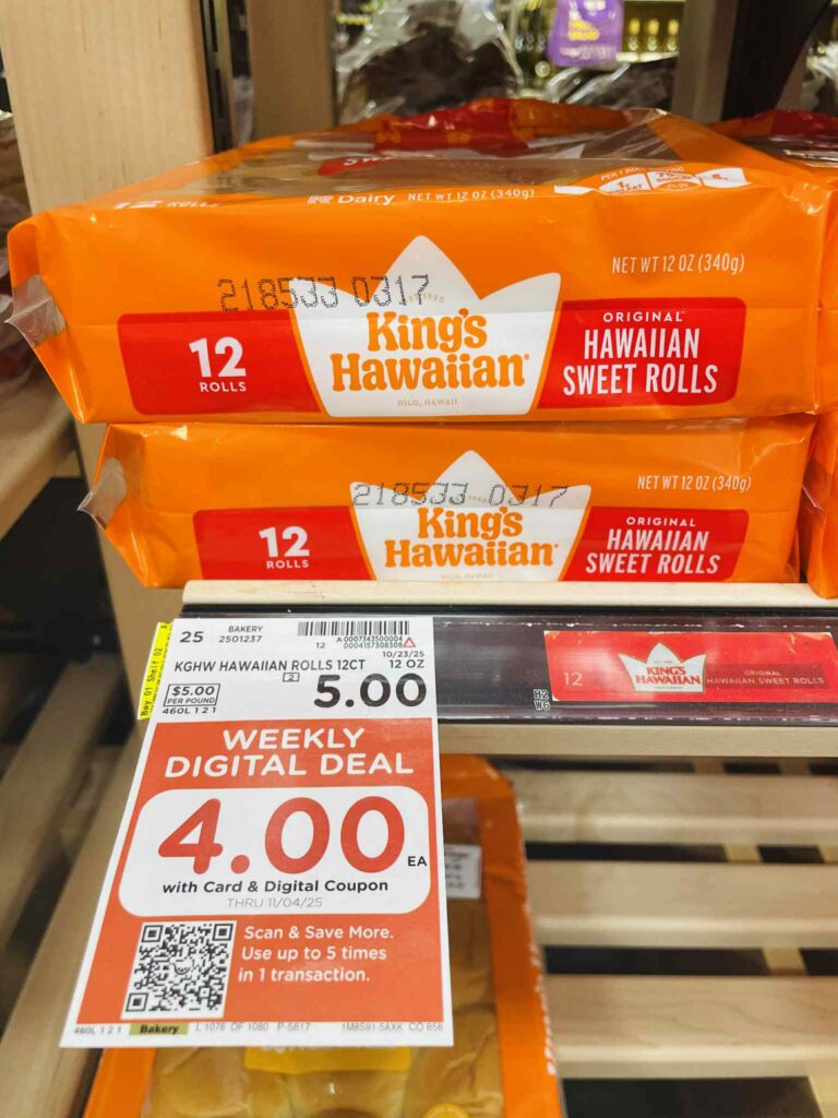 King's Hawaiian Rolls Kroger shelf image
