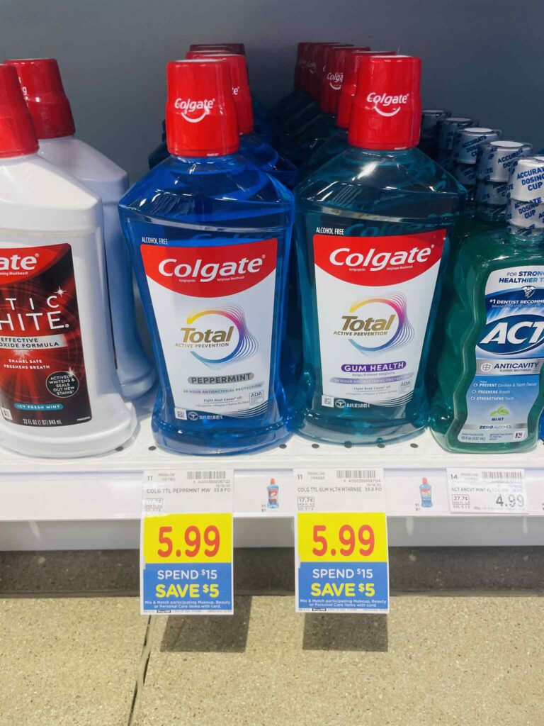 Colgate Toothpaste and Mouthwash Kroger Shelf Image