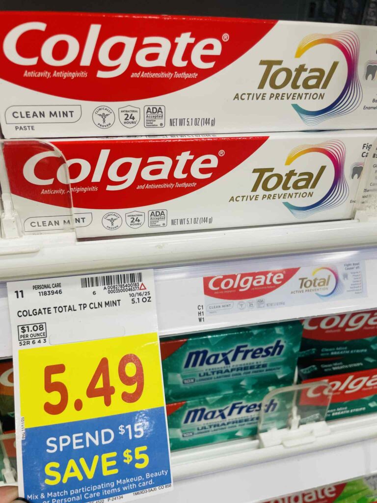 Colgate Toothpaste and Mouthwash Kroger Shelf Image