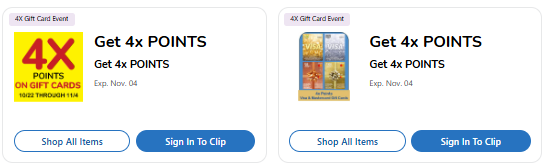 4x fuel points gift cards kroger