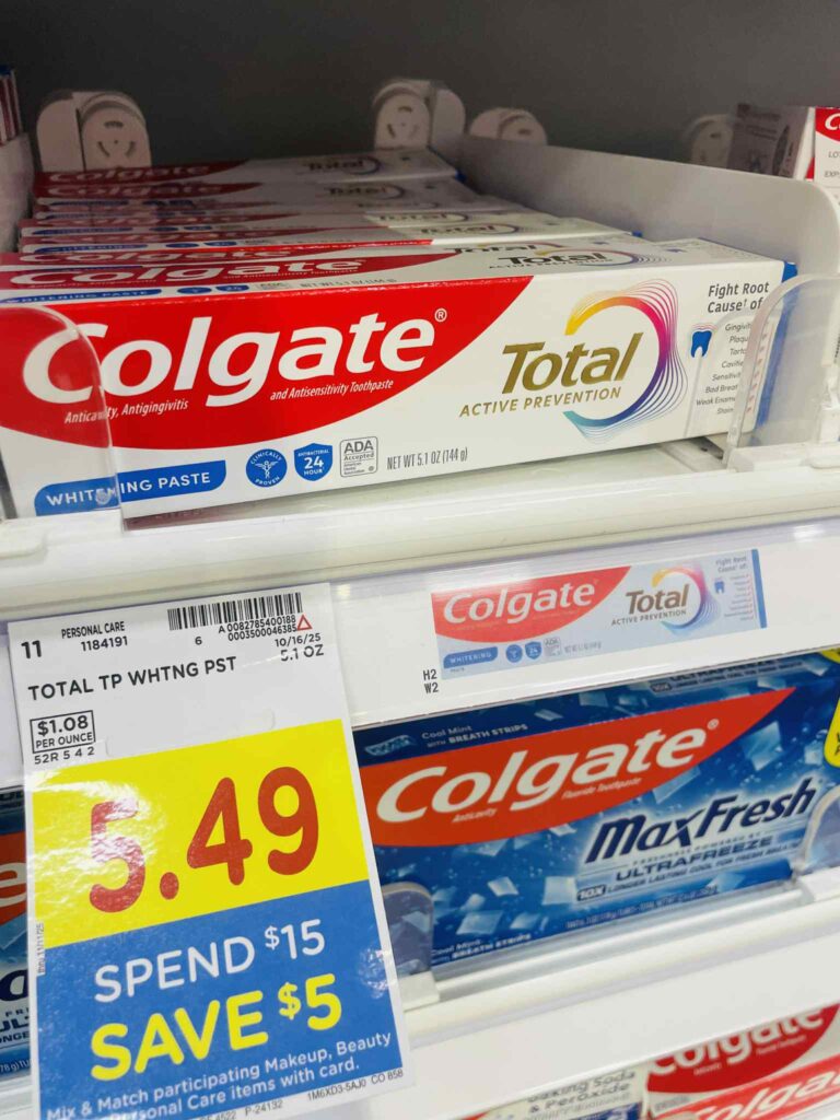 Colgate Toothpaste and Mouthwash Kroger Shelf Image