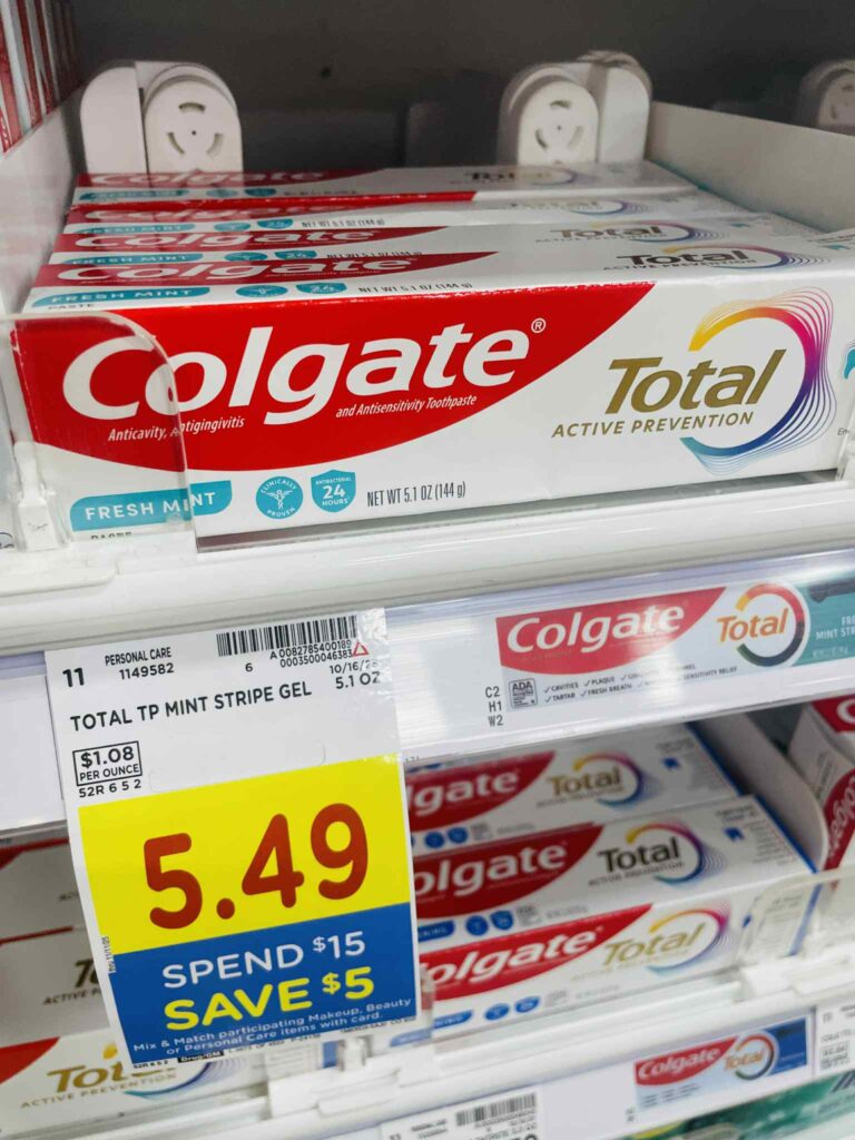 Colgate Toothpaste and Mouthwash Kroger Shelf Image