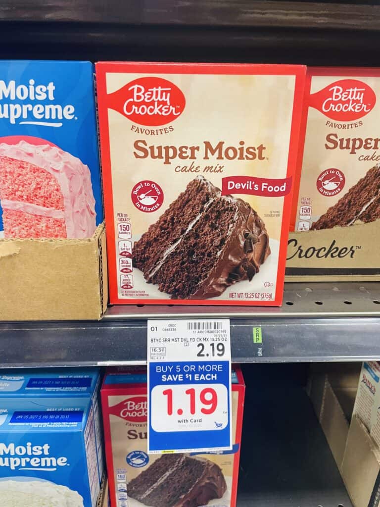 BC cake, brownie and icing kroger shelf image (1)
