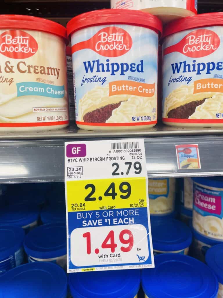 BC cake, brownie and icing kroger shelf image (1)