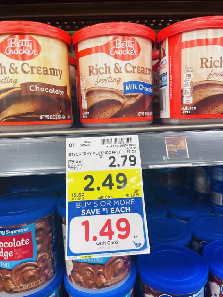 BC cake, brownie and icing kroger shelf image (1)