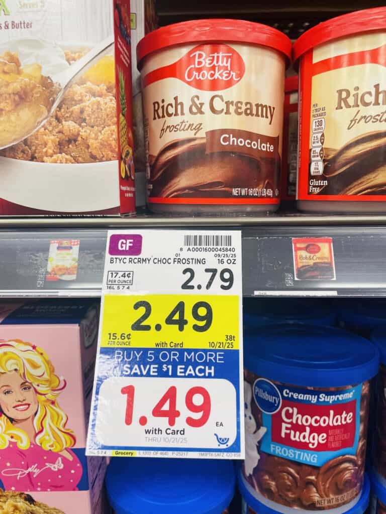 BC cake, brownie and icing kroger shelf image (1)