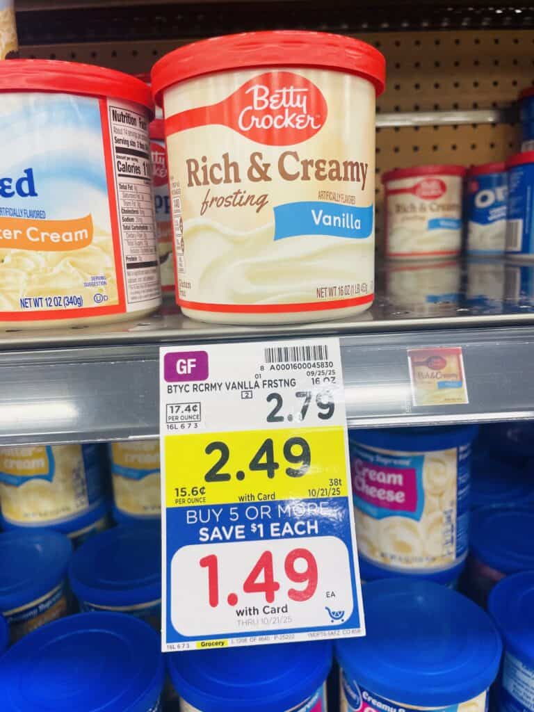 BC cake, brownie and icing kroger shelf image (1)