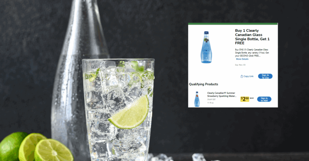 Clearly Canadian Water Kroger Digital Coupon