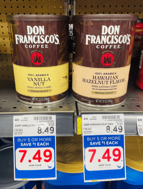 Don Francisco's Coffee Kroger Shelf Image