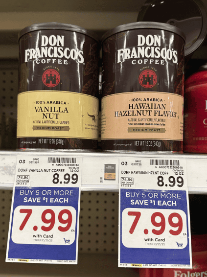 Don Francisco's Coffee Kroger Shelf Image