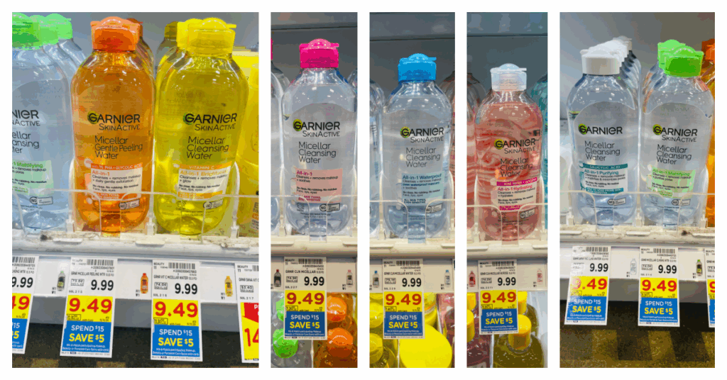 Garnier Micellar water Kroger shelf image