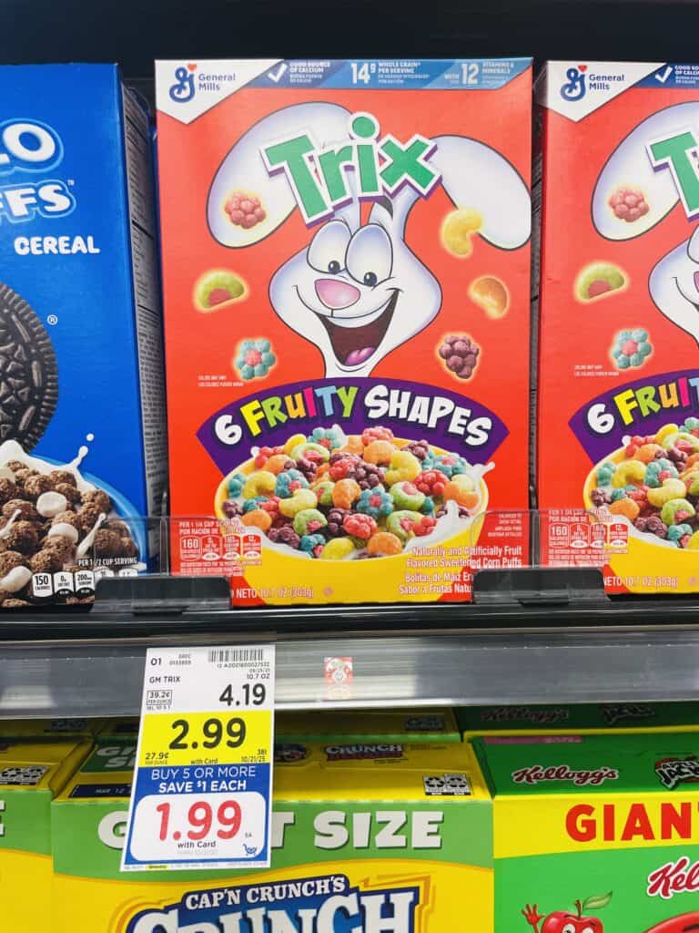 General Mills Cereals Kroger Shelf Image