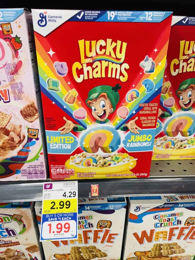 General Mills Cereals Kroger Shelf Image