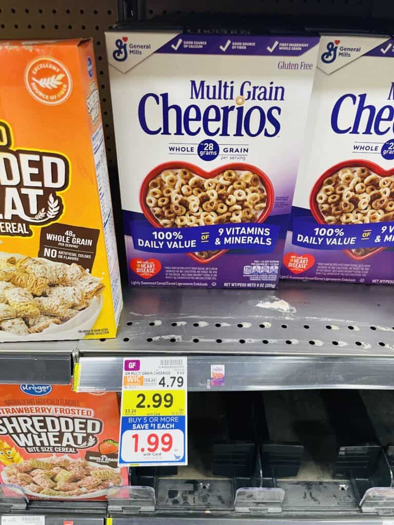 General Mills Cereals Kroger Shelf Image