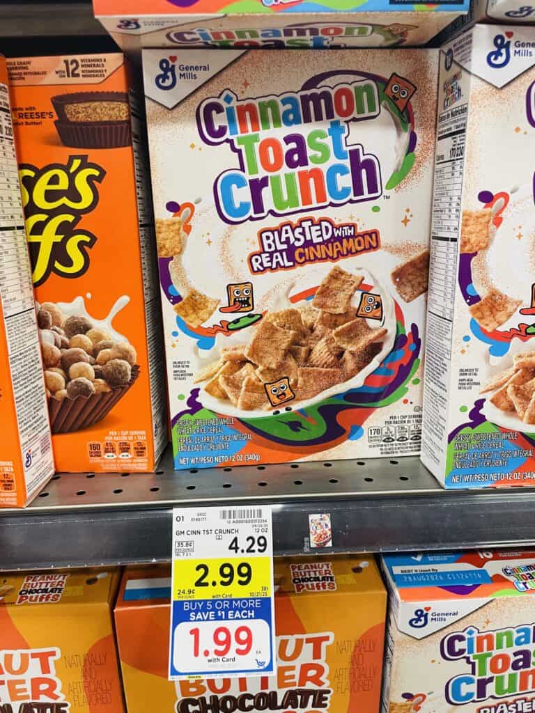 General Mills Cereals Kroger Shelf Image