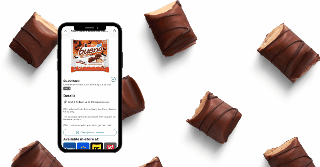 Kinder Bueno Snack Size Candy Kroger ibotta Rebate