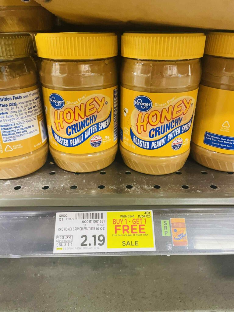 Kroger Peanut Butter shelf image 