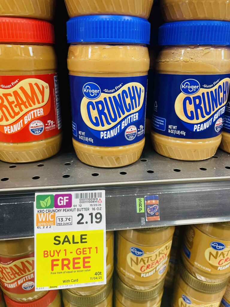 Kroger Peanut Butter shelf image 