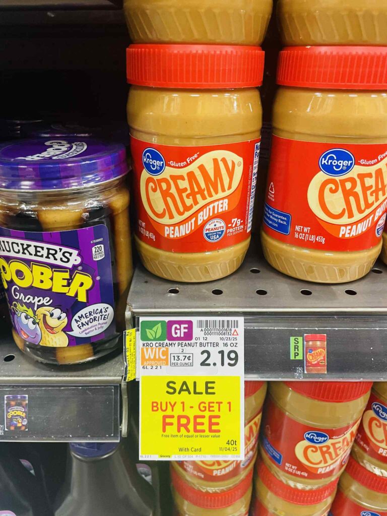 Kroger Peanut Butter shelf image 
