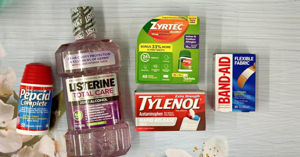 Listerine, Pepcid, Zyrtec, Tylenol and Band-Aid Kroger Images