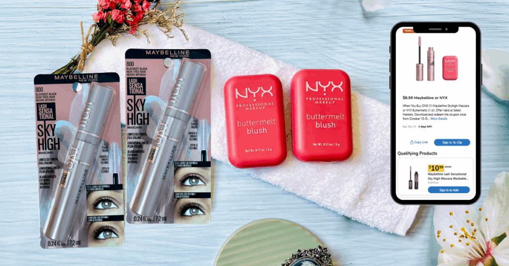 Maybelline New York and NYX Kroger Digital Coupon