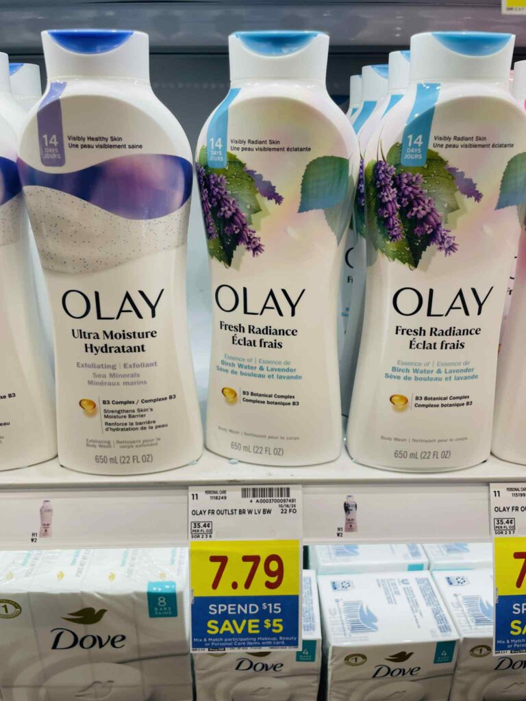 Olay Body Wash Kroger Shelf Image