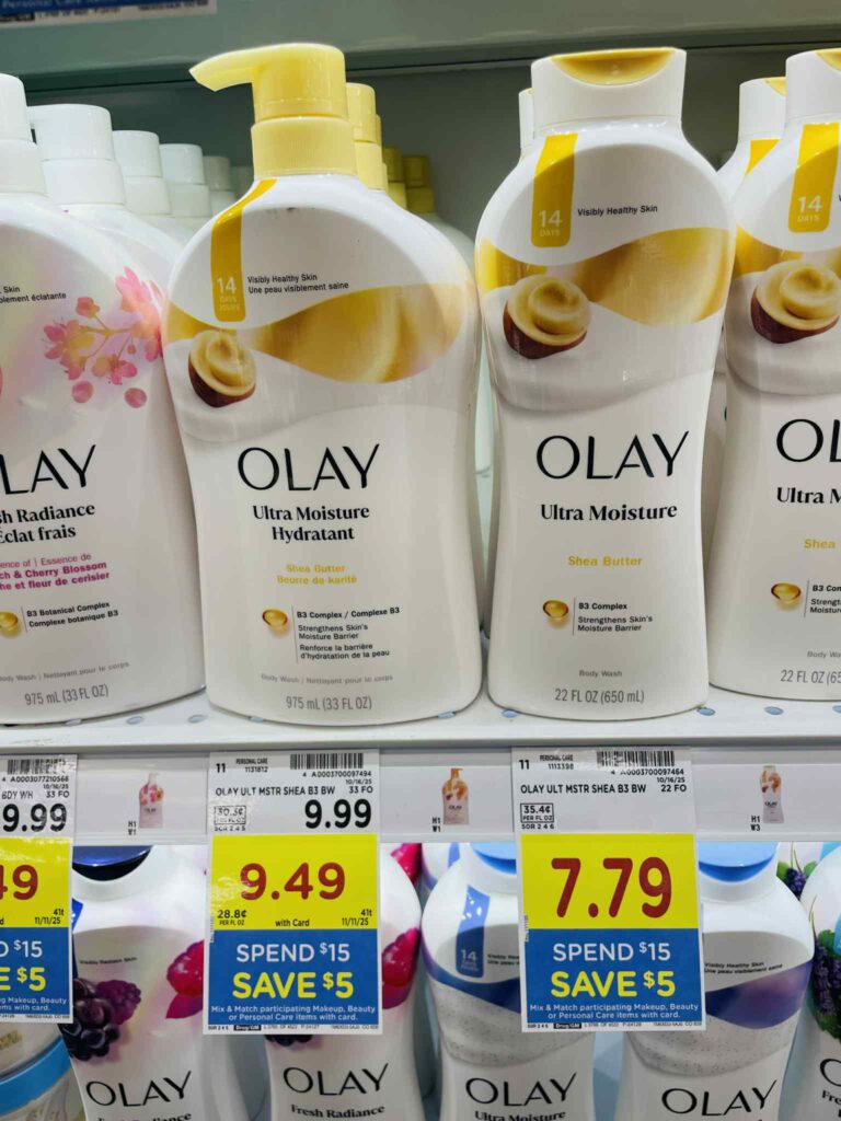 Olay Body Wash Kroger Shelf Image