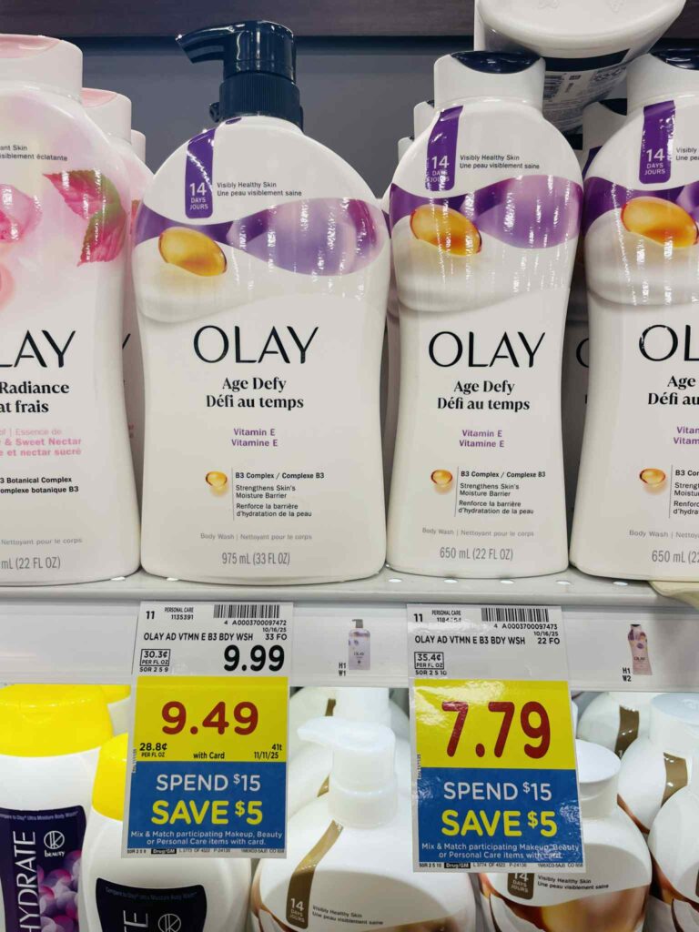 Olay Body Wash Kroger Shelf Image