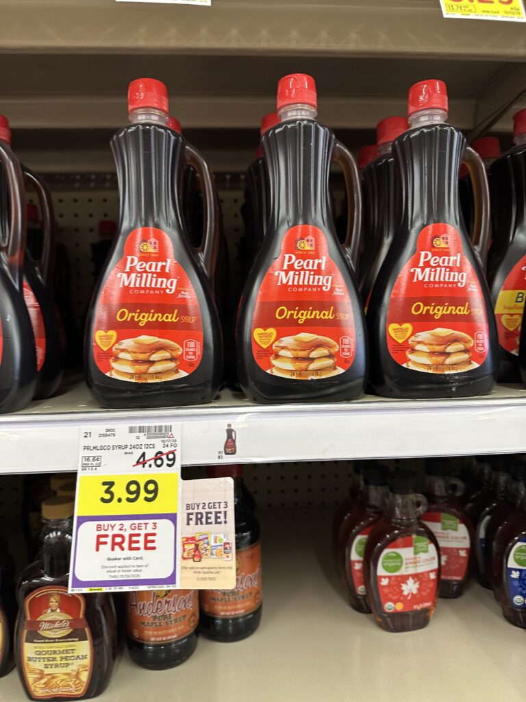 Pearl Milling Pancake Mix and Syrup Kroger Shelf Image 