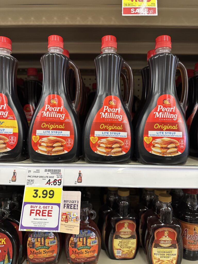 Pearl Milling Pancake Mix and Syrup Kroger Shelf Image 