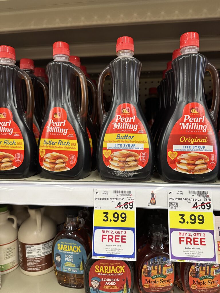 Pearl Milling Pancake Mix and Syrup Kroger Shelf Image 