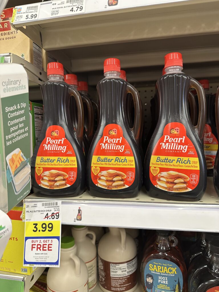 Pearl Milling Pancake Mix and Syrup Kroger Shelf Image 