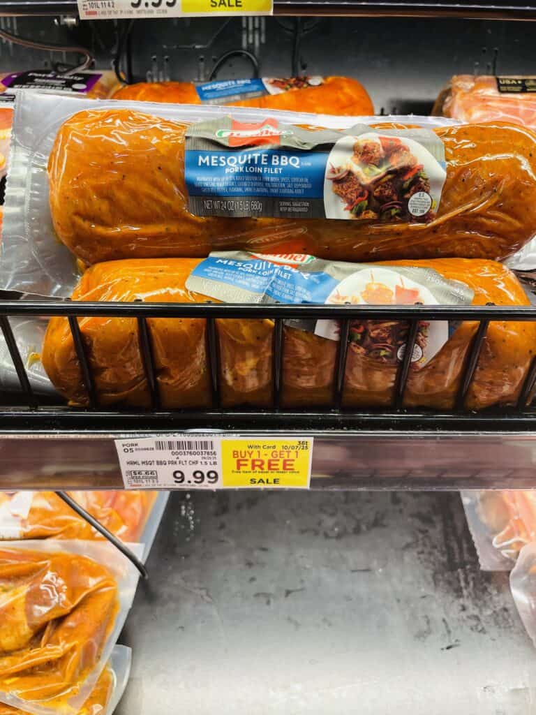 Hormel Pork Loin Kroger Shelf Image
