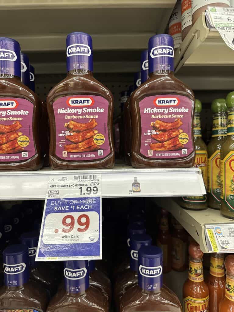 Kraft BBQ Sauce Kroger Shelf Image