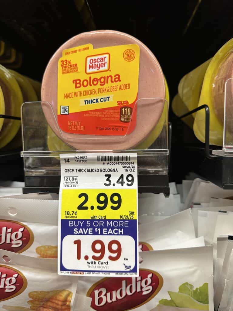 Oscar Mayer Salami and Bologna Kroger Shelf Image