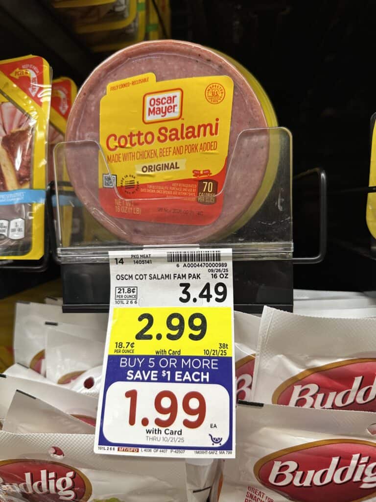 Oscar Mayer Salami and Bologna Kroger Shelf Image