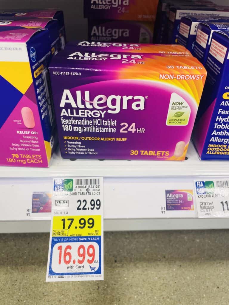 Allegra Allergy Kroger Shelf Image