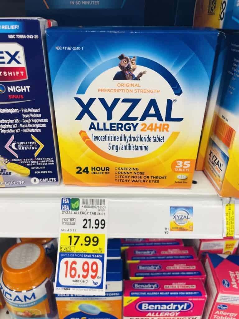 Xyzal Allergy Kroger Shelf Image