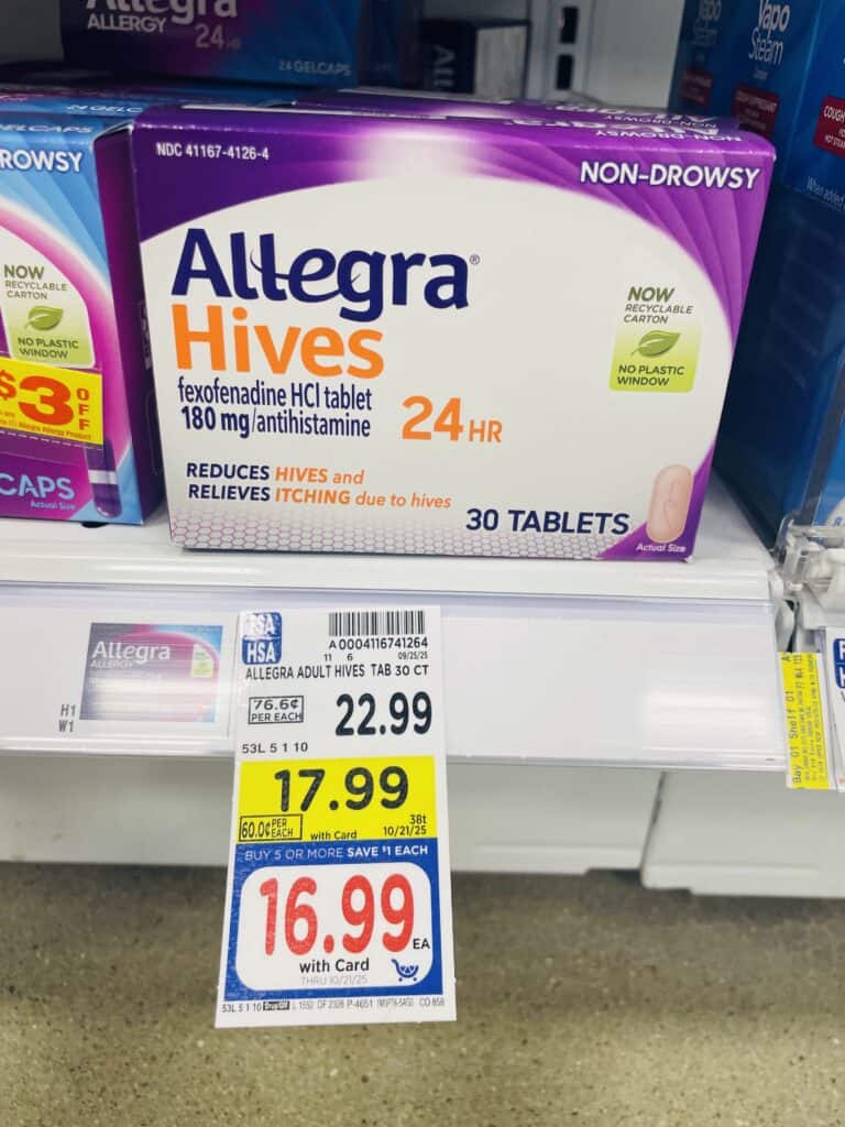 allegra hives kroger shelf image