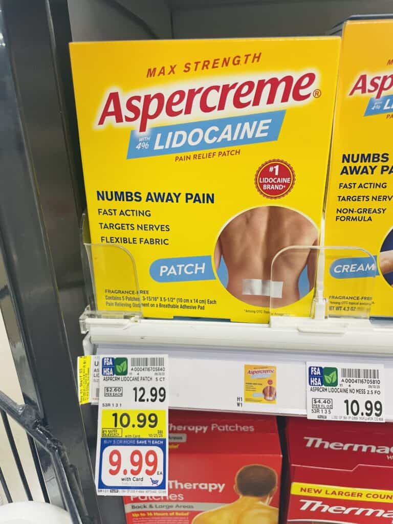 aspercreme Kroger shelf image