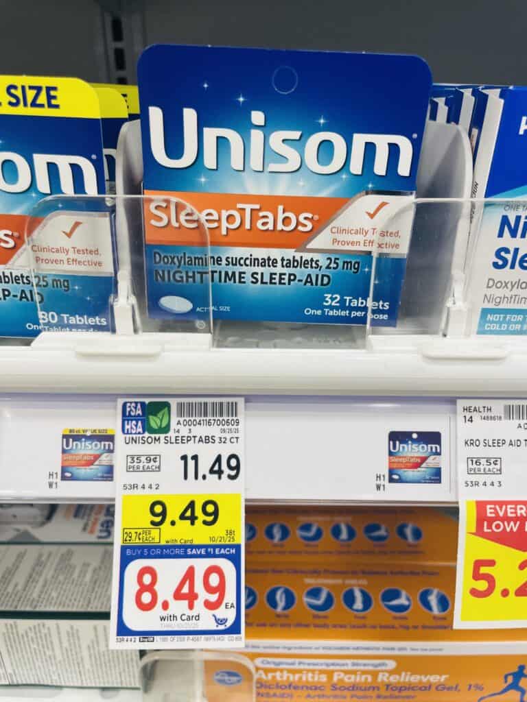 Unisom Kroger shelf image