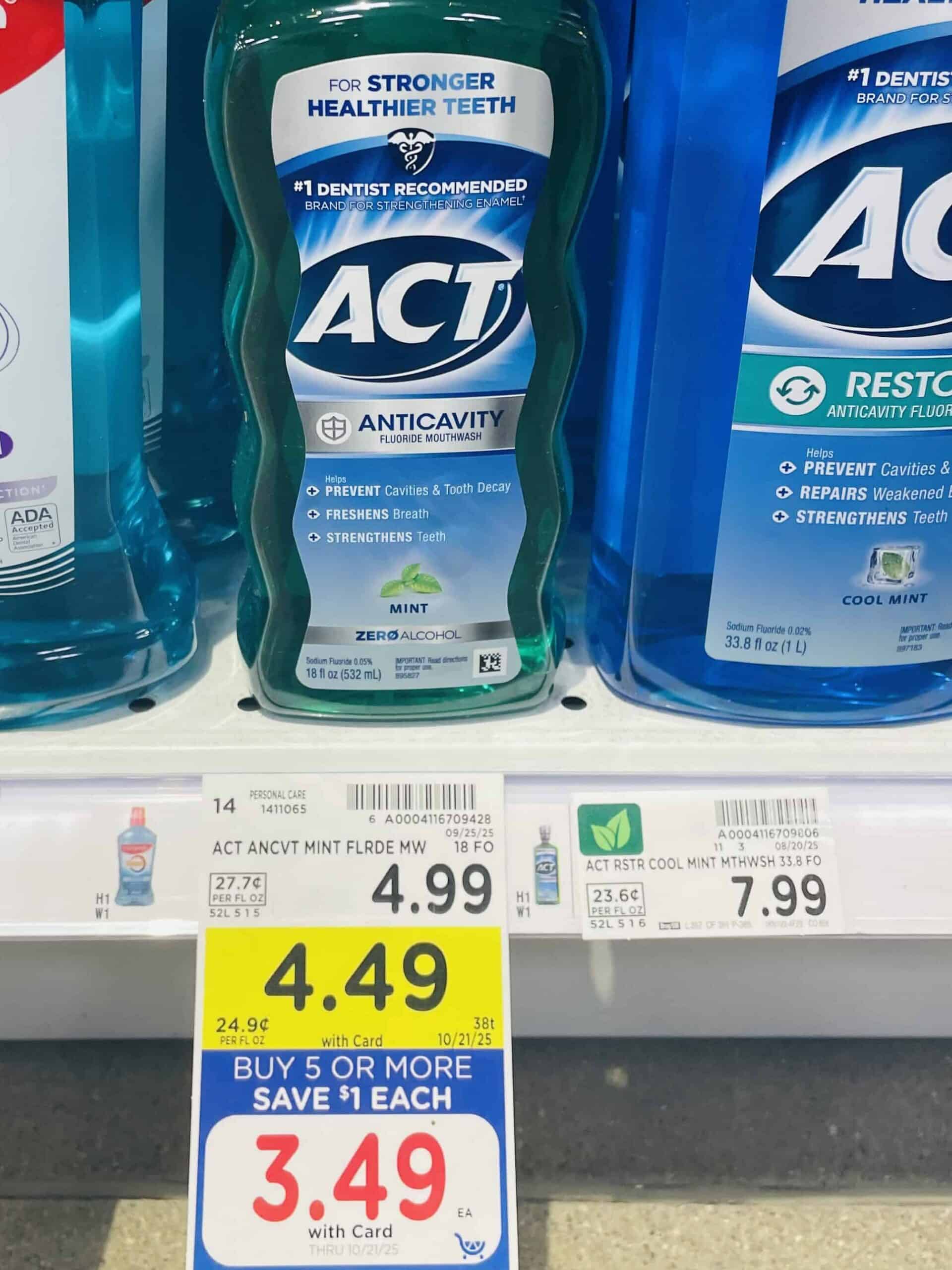 Act Mouthwash Kroger Shelf image