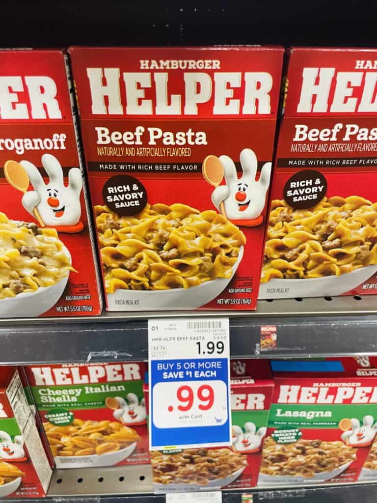 Helper Meals Kroger Shelf Image