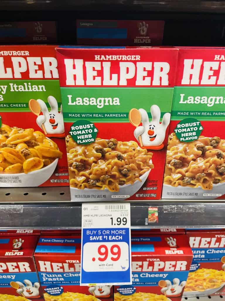 Helper Meals Kroger Shelf Image