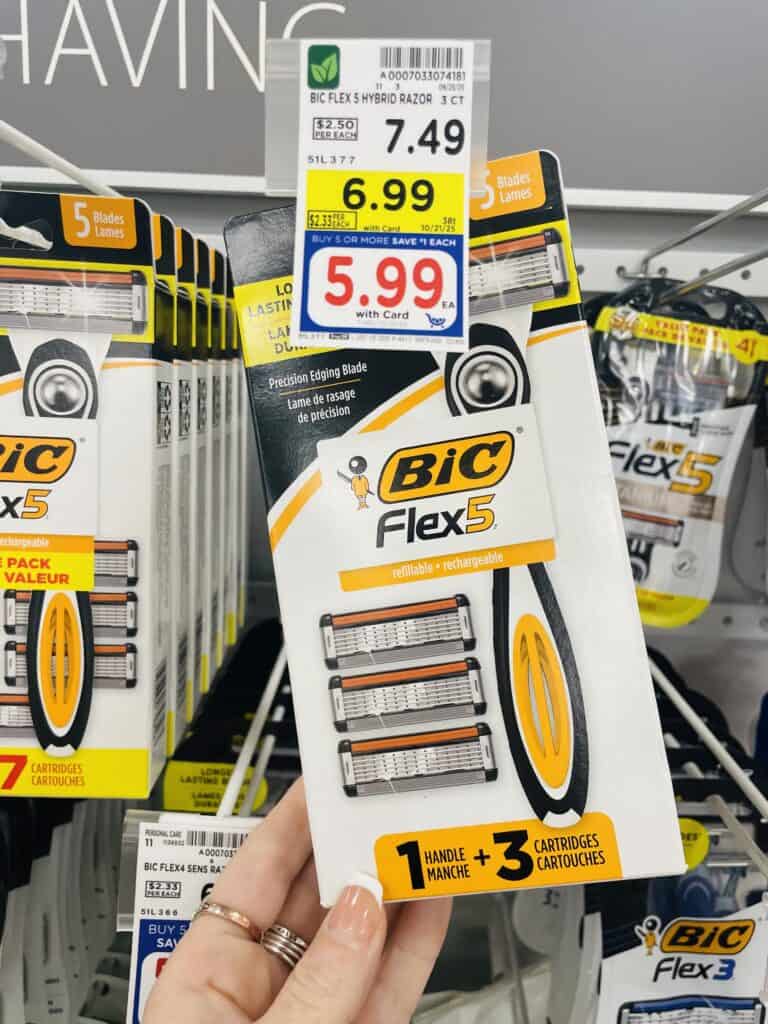 BIC Disposable Razors Kroger Shelf Image