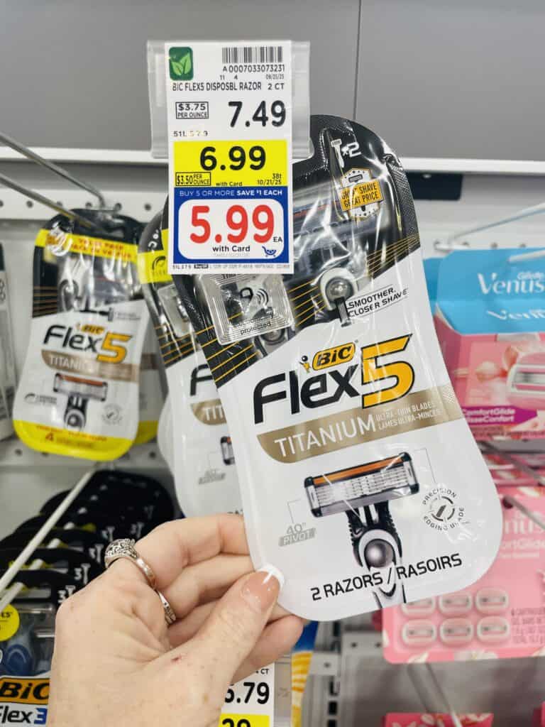 BIC Disposable Razors Kroger Shelf Image