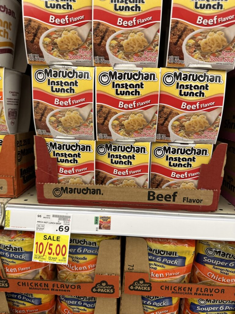 Maruchan Ramen Kroger Shelf Image