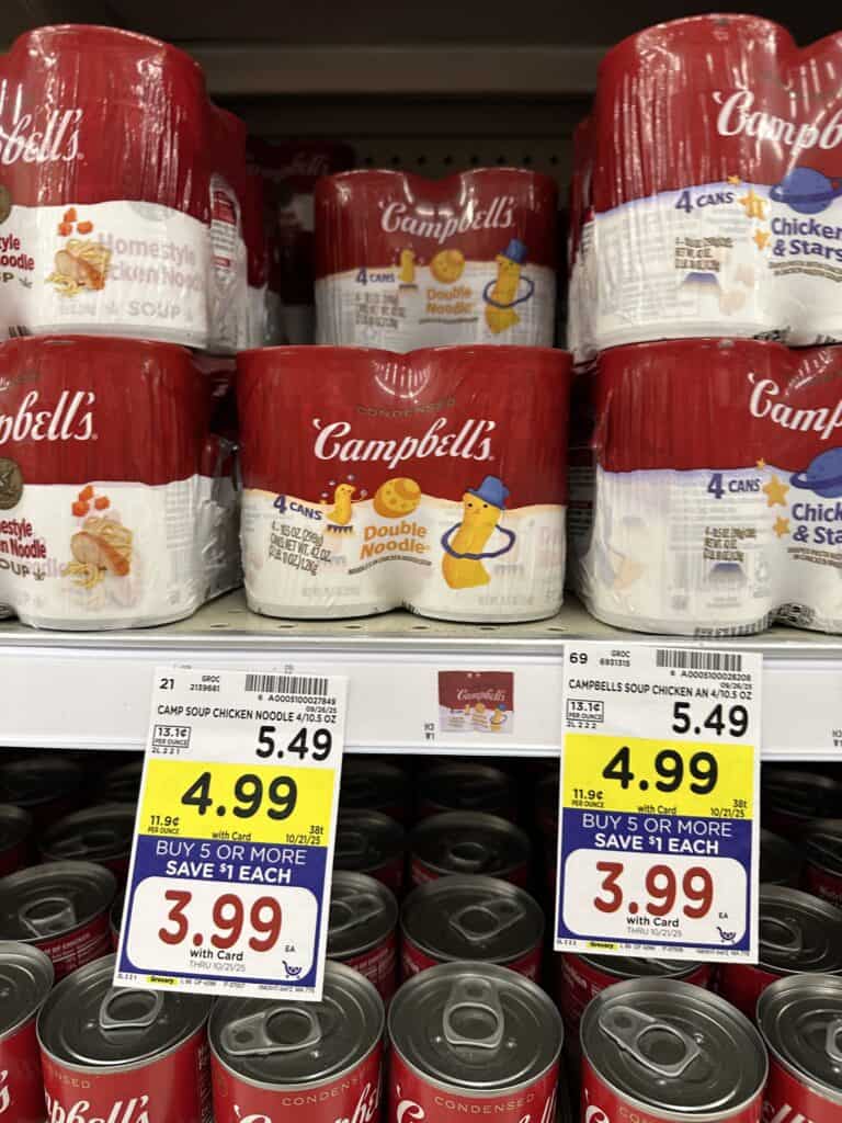 Campbell's Soups Kroger shelf image